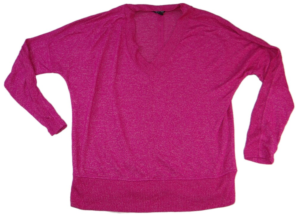 Buffalo David Bitton Small Pink V-Neck Sweater Soft Knit